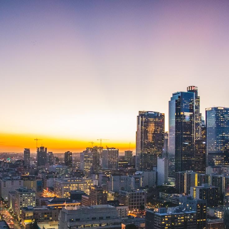 City skyline in Amsterdam, Netherlands